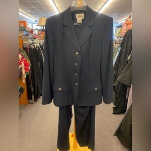 Worthington sz 14 3pc Navy Jacket, Skirt, Pants Suit